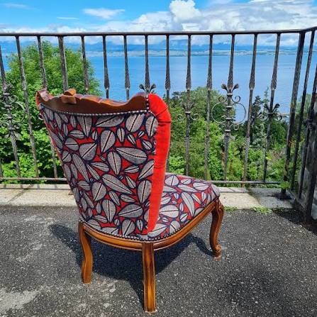 Sillón estampado hojas Sillón estampado hojas